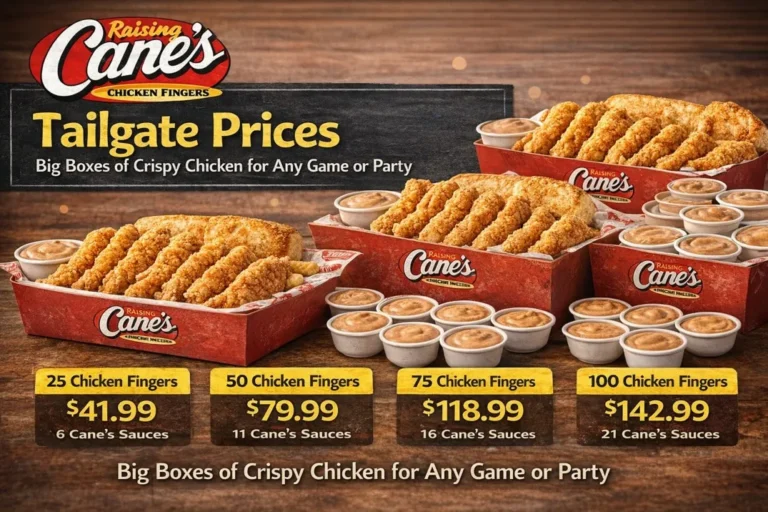 Raising Cane’s Tailgate Prices