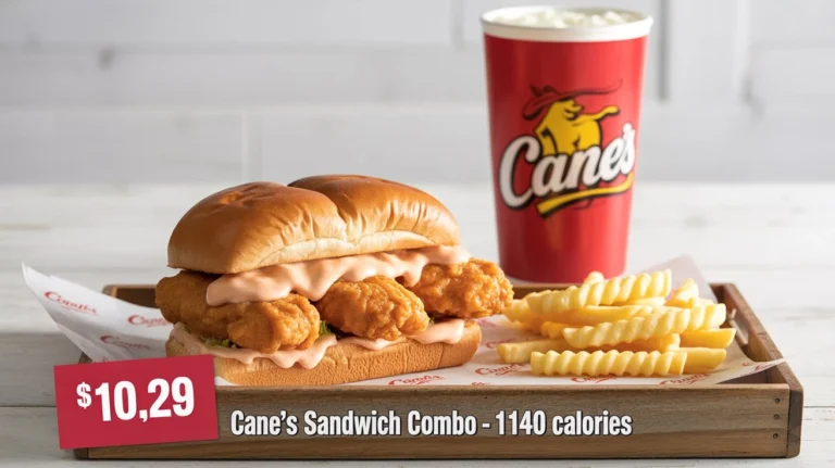 Canes Sandwich Combo Calories