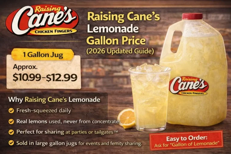 Raising Cane's Lemonade Gallon Price