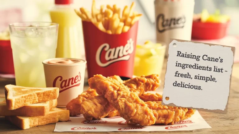 Cane's Ingredients